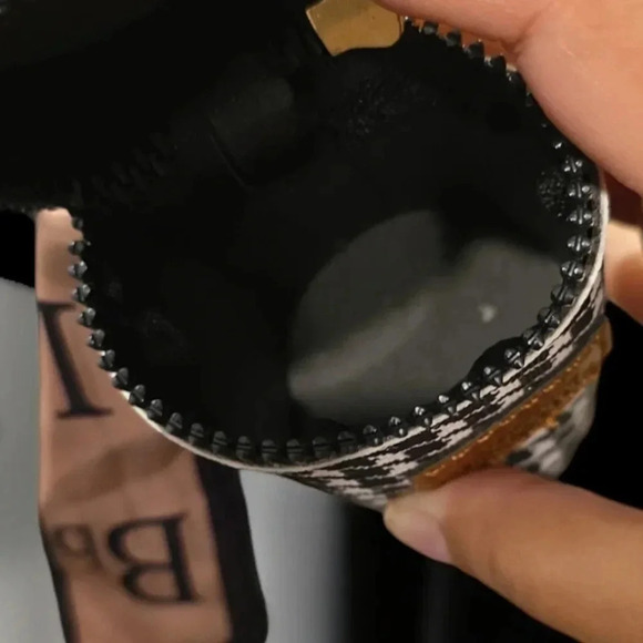 1 LEFT! Houndstooth Mini Vintage Barrel Bag Keychain - Picture 7 of 8